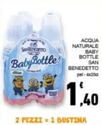 Conad Superstore San Benedetto Acqua Naturale Baby Bottle 4 x 25 cl offerta