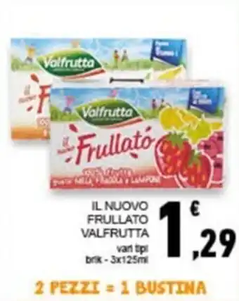 Conad Superstore Valfrutta il Nuovo Frullato vari tipi 3 x 125 ml offerta