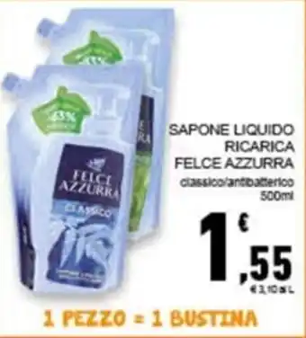 Conad Superstore Felce Azzurra Sapone Liquido Ricarica 500 ml offerta