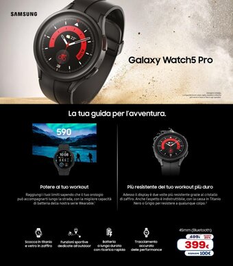 Euronics Samsung Galaxy Watch5 Pro 45mm offerta