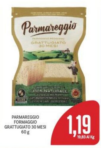 Supermercati Piccolo Parmareggio Formaggio Grattugiato 30 Mesi 60 g offerta