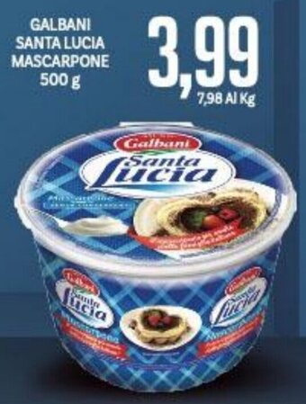 Supermercati Piccolo Galbani Santa Lucia Mascarpone 500 g offerta