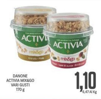 Supermercati Piccolo Danone Activia Mix&Go vari gusti 170 g offerta