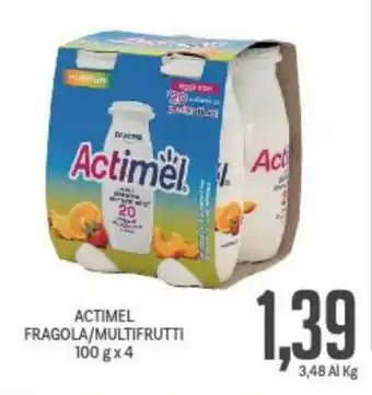 Actimel Fragola/Multifrutti 100 g x 4