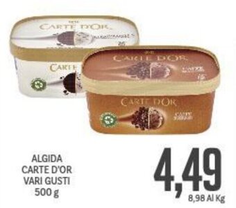 Supermercati Piccolo Algida Carte D'Or vari gusti 500 g offerta