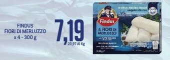 Supermercati Piccolo Findus Fiori di Merluzzo x 4 - 300 g offerta