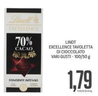 Supermercati Piccolo Lindt Excellence Tavoletta di Cioccolato vari gusti 100/50 g offerta