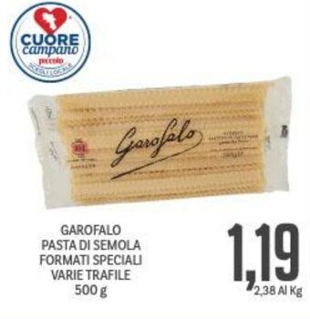 Supermercati Piccolo Garofalo Pasta di Semola Formati Speciali varie trafile 500 g offerta