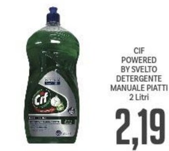 Supermercati Piccolo Cif Powered by Svelto Detergente Manuale Piatti 2 litri offerta
