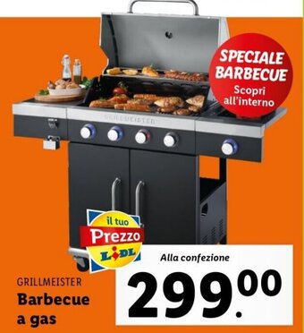 Lidl Grillmeister Barbecue a gas offerta
