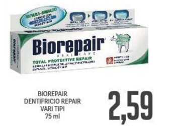 Supermercati Piccolo Biorepair Dentifricio Repair vari tipi 75 ml offerta