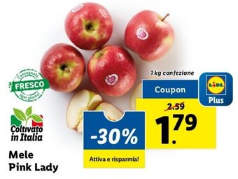Lidl Mele Pink Lady 1 kg confezione offerta