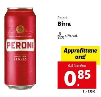 Lidl Peroni Birra 0,5 l confezione offerta