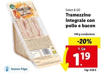 Lidl Select & Go Tramezzino integrale con pollo e bacon offerta