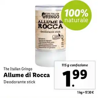 The Italian Gringo Allume di Rocca 115 g ocnfezione