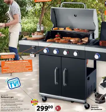 Lidl Grillmeister Barbecue A Gas 140 x 116 x 57 cm offerta