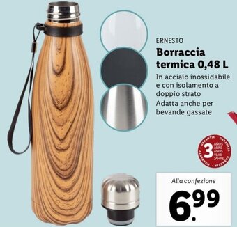 Lidl Ernesto Borraccia Termica 0,48 L offerta