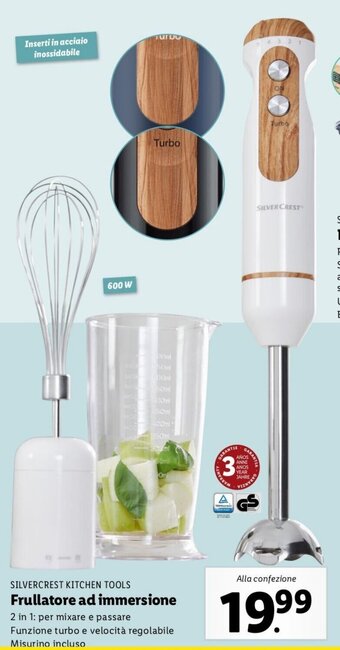 Lidl Silvercrest Kitchen Tools Frullatore Ad Immersione offerta