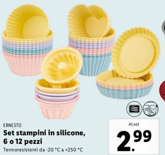 Lidl Ernesto Set Stampini In Silicone, 6 o 12 pezzi offerta