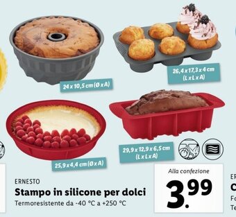 Lidl Ernesto Stampo In Silicone Per Dolci offerta