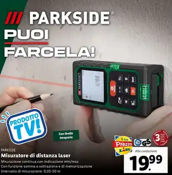 Lidl Parkside Misuratore di Distanza Laser offerta