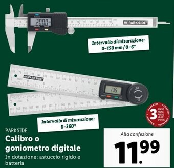 Lidl Parkside Calibro o Goniometro Digitale offerta
