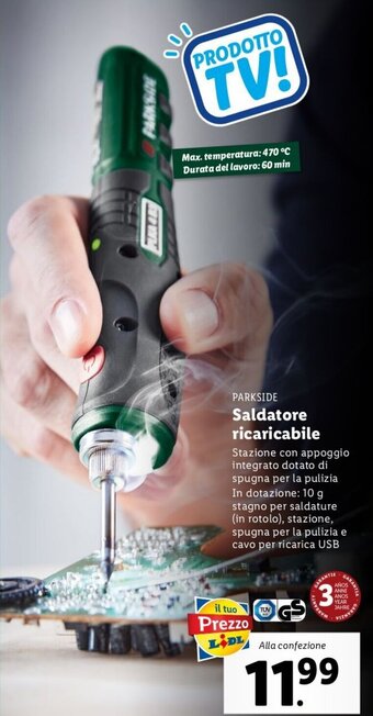Parkside Saldatore Ricaricabile