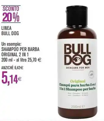 Coop Bull Dog Linea Shampoo Per Barba Original 2 in 1 200 ml offerta