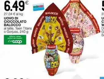 Coop Balocco Uovo di Cioccolato 240 g offerta