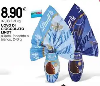 Coop Lindt Uovo di Cioccolato 240 g offerta