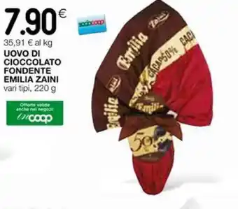 Coop Emilia Zaini Uovo di Cioccolato Fondente 220 g offerta