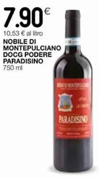 Coop Podere Paradisino Nobile di Montepulciano DOCG 750 ml offerta