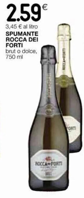 Coop Spumante Rocca Dei Forti 750 ml offerta