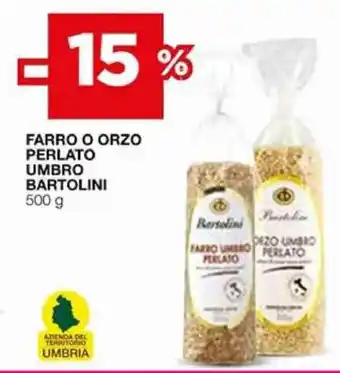Coop Bartolini Farro o Orzo Perlato Umbro 500 g offerta