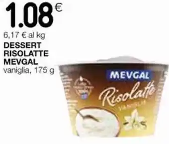 Coop Mevgal Dessert Risolatte Vaniglia 175 g offerta