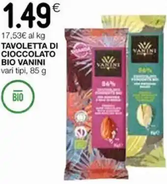 Coop Bio Vanini Tavoletta di Cioccolato 85 g offerta