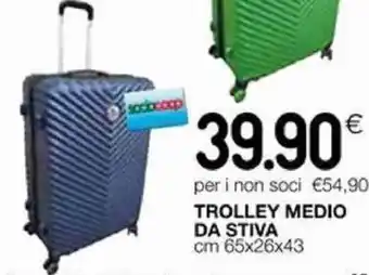 Coop Linea Valigeria ABS in Materiale Rigido Trolley Media Da Stivo cm 65x26x43 offerta