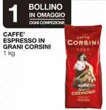 Coop Corsini Caffe' Espresso In Grani 1 kg offerta