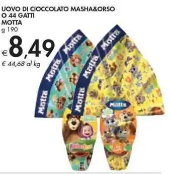 Bennet Motta Uovo di Cioccolato Masha&Orso o 44 Gatti g 190 offerta