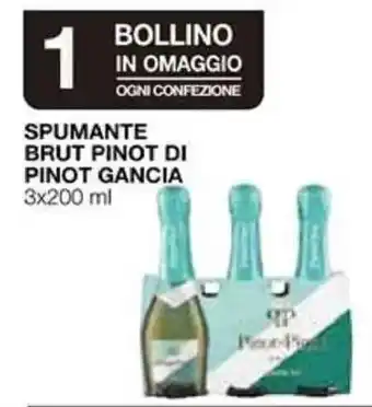 Coop Spumante Brut Pinot di Pinot Gancia 3x200 ml offerta