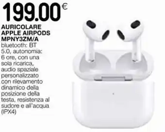 Coop Apple Airpods Auricolare MPNY3ZM/A offerta