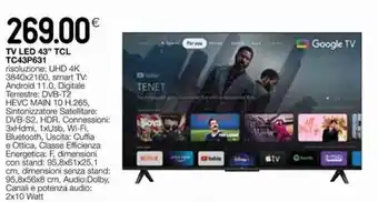 TCL TV LED 43" TC43P631