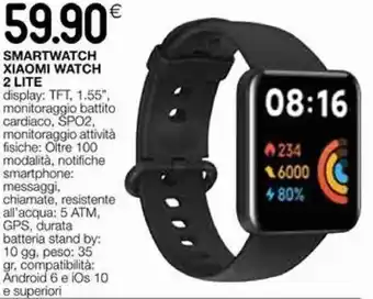 Coop Xiaomi Watch 2 Lite Smartwatch offerta