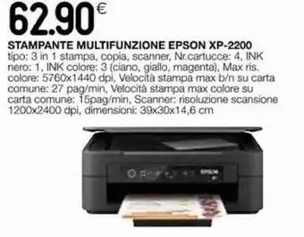 Coop Epson XP-2200 Stampante Multifunzione offerta