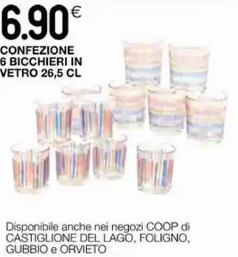 Coop Confezione 7 Bicchieri In Vetro 26,5 cl offerta
