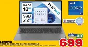 Euronics Lenovo Notebook Ideapad 3 15ITL6 82H8025LIX offerta