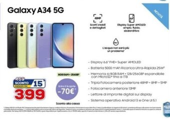Euronics Samsung Galaxy A34 5G offerta