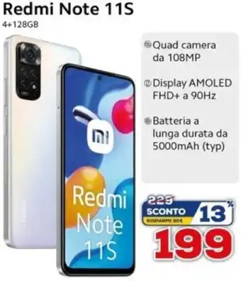 Euronics Xiaomi Redmi Note 11S 4+128GB offerta