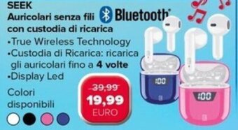 Euronics Cellularline Seek Auricolari Senza Fili Con Custodia di ricarica offerta