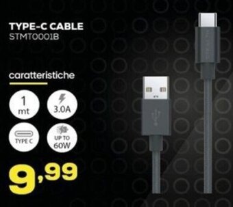 Euronics Stealth Type-C Cable STMT0001B offerta